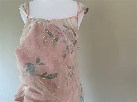 Chiffon Slip Dress Lingerie Long Flowy Floral Print Nightgown Etsy