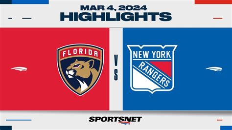 NHL Highlights Panthers Vs Rangers March 4 2024 YouTube