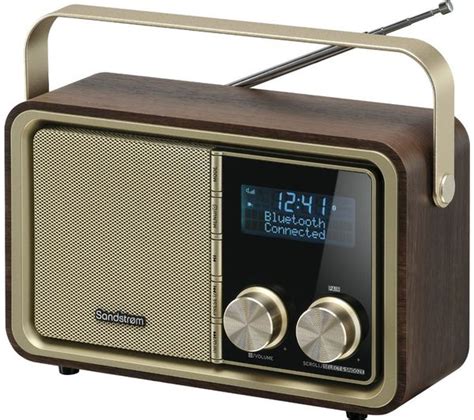 Sandstrom Sdabmbr Dab Fm Retro Bluetooth Radio Golden Brown