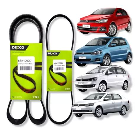 Kit Correas Poli V Vw Fox Suran Trend Voyage Saveiro V Env O Gratis