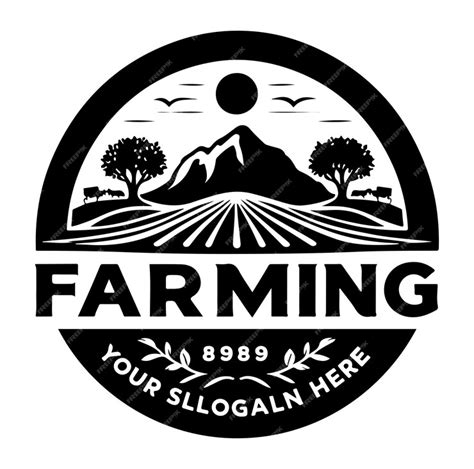 Premium Vector | Farm logo silhouette vector