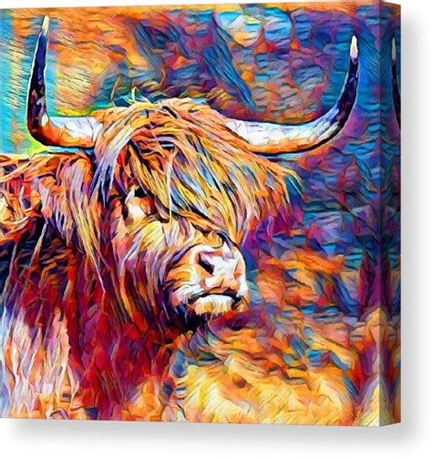 Highland Cow 6 Canvas Print / Canvas Art by Chris Butler | Highland cow ...