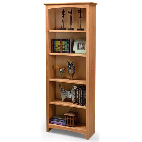 Archbold Furniture Alder Bookcases Solid Wood Alder Bookcase With 4