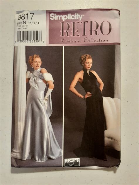 Vintage Simplicity Misses S Retro Collection Evening Gown Pattern