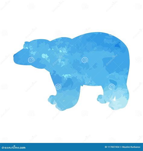 Polar Bear Watercolor Isolated. Vector Stock Vector - Illustration of ...