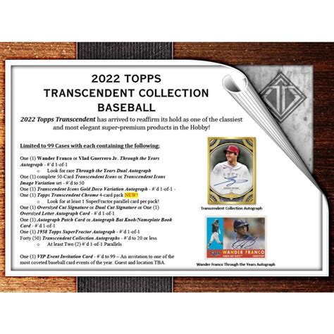 Topps Transcendent Collection Baseball Box Steel City Collectibles