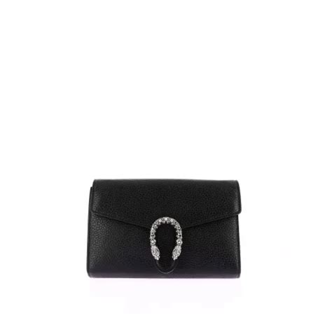 Sac Bandouli Re Dionysus Wallet On Chain Gucci Cuir Noir Perles