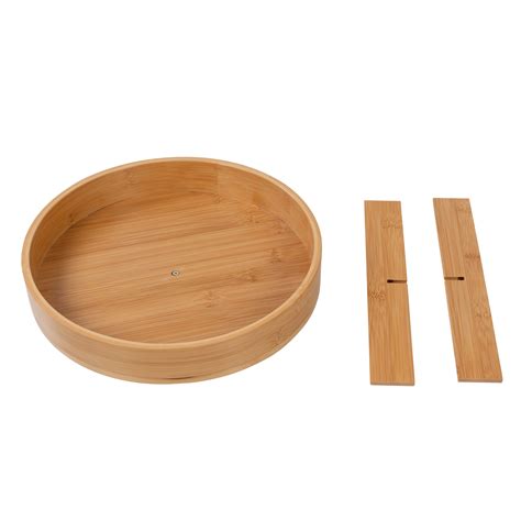 Better Homes And Gardens Bamboo Round Lazy Susan With Dividers For