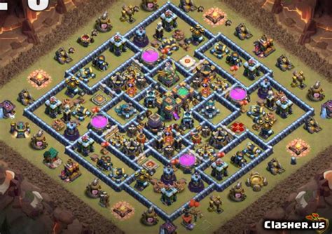 Town Hall 14 Th14 Farmtrophy Base 289 With Link 3 2021 War Base Clash Of Clans