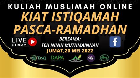 KIAT ISTIQOMAH PASCA RAMADHAN Bersama Teh Ninih Muthmainnah YouTube