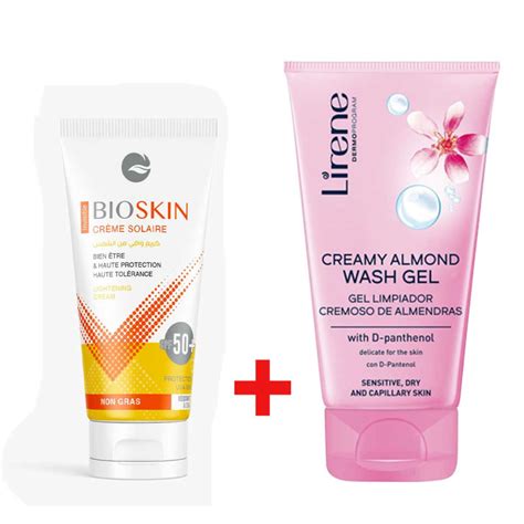 Pack Cran Solaire Invisible Bioskin Gel Nettoyant Lirene Peau Sensible