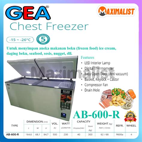 Jual Gea Ab R Ab R Ab R Ab R Chest Freezer Box Pembeku