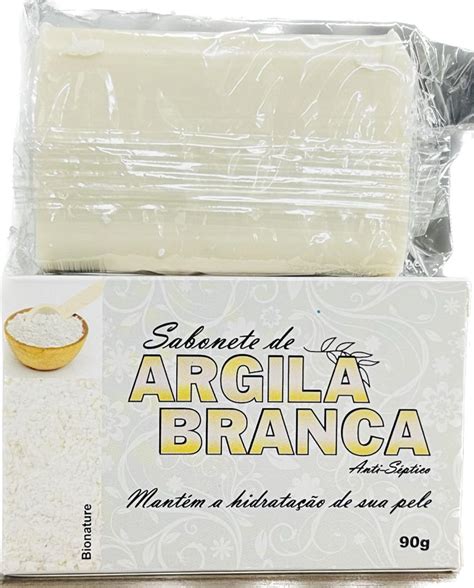 Sabonete De Argila Branca 90g Cerealista Premium