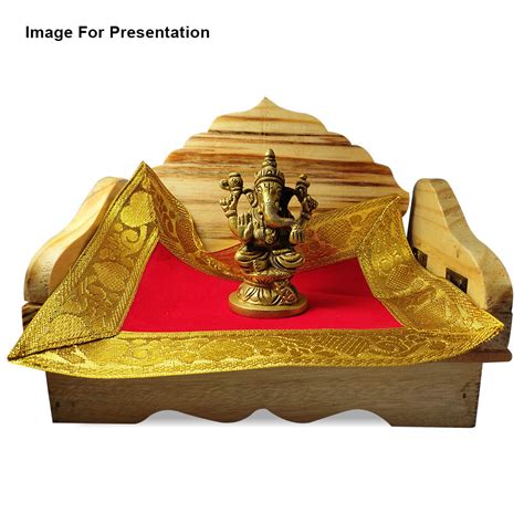 Folding Wooden Pooja Singhasan