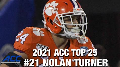 21 Clemson Db Nolan Turner 2021 Acc Top 25 Returning Players Youtube