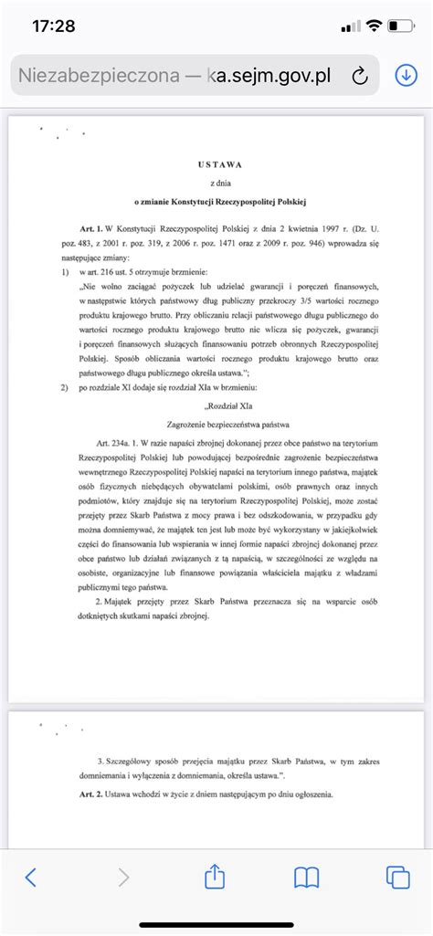 Arkadiusz Pączka on Twitter Już w sejmie zmiana Konstytucji projekt