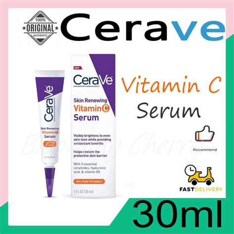 Cerave Skin Renewing Vitamin C Serum With Hyaluronic Acid Cerave