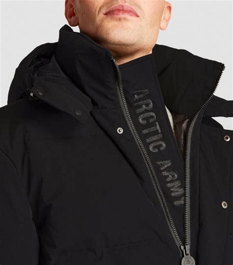 Mens Arctic Army Black Down Puffer Jacket Harrods Uk