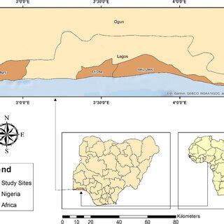 Map Of Lagos State Showing Badagry Eti Osa And Ibeju Lekki Lgas