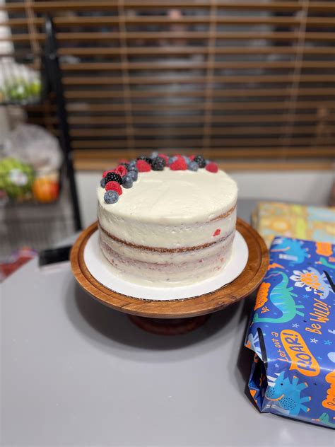 My First Try At A Naked Cake R Baking