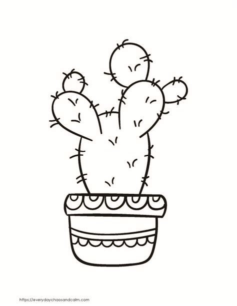 Free Cactus Coloring Pages For Kids