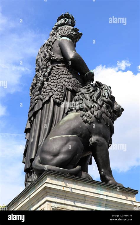 Bavaria Statue Theresienwiese Munich Bavaria Hi Res Stock Photography