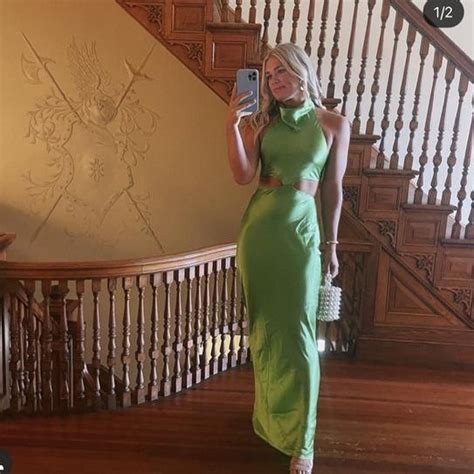 Amanda Uprichard Women S Green Dress Depop