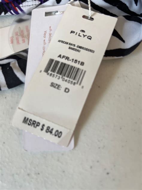 Pilyq African Rays Embroidered Bandeau Bikini Top Womens Size D Ebay