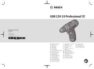 Mode Demploi Bosch GSR 12V 15 Perceuse Visseuse