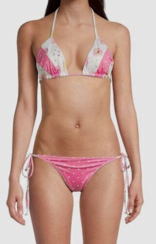 Loveshackfancy Women S Pink Harbor Two Piece Bikini Set Swimwear