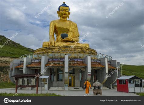 Erdenet Mongolia July 2023 Buddha Golden Statue Erdenet Mongolia ...