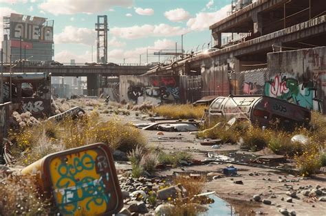 Premium Photo | Postapocalyptic wasteland where survivors form int