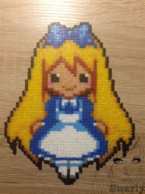 Alice In Wonderland Perler Perler Beads Pearler Bead Patterns Alice