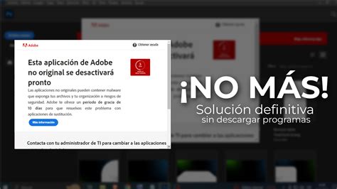 Esta aplicación de Adobe sin licencia see desactivará pronto Solución