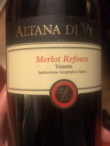 Altana Di Vico Merlot Refosco Vivino Australia