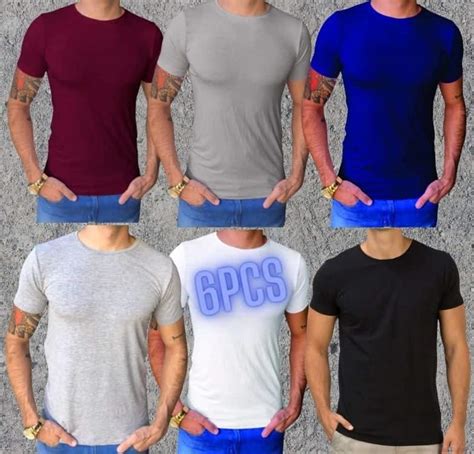 Kit Camisetas Slim Fit Masculinas Promotop