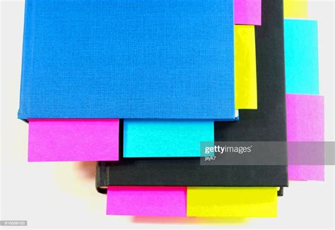 Books With Sticky Labels High-Res Stock Photo - Getty Images