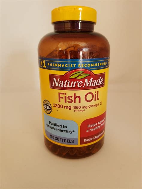 Nature Made Fish Oil 1200 Mg 300 Softgels 31604003333 Ebay