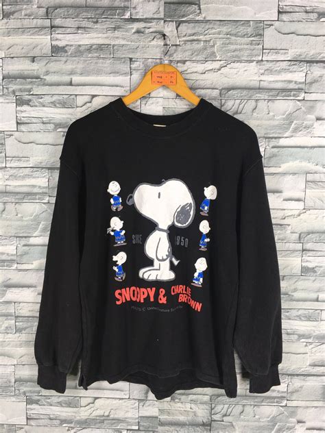 Snoopy Joe Cool Sweater Medium Snoopy Peanuts Pullover Cartoon Vintage