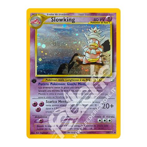 Slowking Holo Prima Edizione It Mint Federicstore