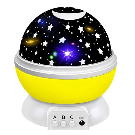 Night Light Projector , LED Starry Moon 360 Degree Rotating Cosmos Romantic Room Star Projector ...