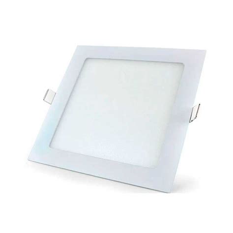 Painel Led Quadrado Embutir 12W Bivolt Luz Amarela 17cm Ourolux