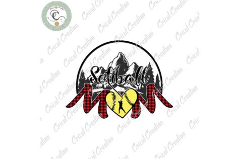 Sport Ts Soft Ball Mom Diy Crafts Baseball Heart Svg Files For