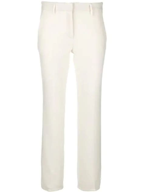 Lautre Chose Cropped Trousers White Modesens