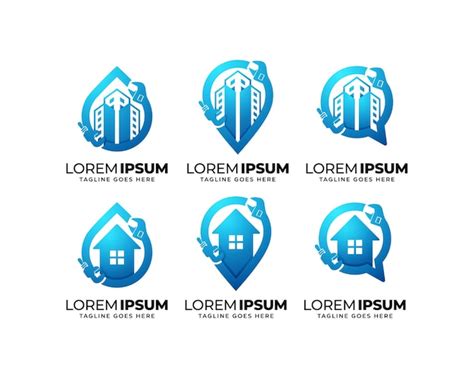 Premium Vector | Plumbing services logo design set