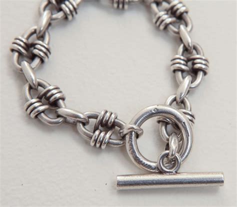 Bracelet Hermès vintage en argent sterling sur 1stDibs