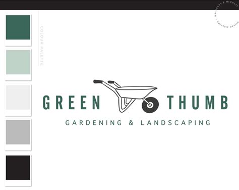 Green Thumb Logo Design • Macarons and Mimosas