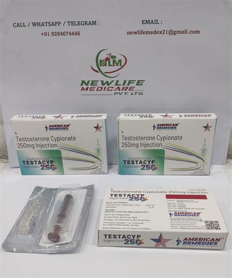 Vial Grade Medicine Grade Testacyp 250 Mg Injection Packaging Size