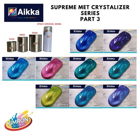 Aikka Paint [part 3] Supreme Met Crystalizer Series Car Paint Cat Kereta Bancuh Shopee Malaysia