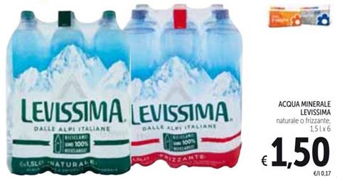 Levissima Acqua Minerale Naturale O Frizzante L X Offerta Di